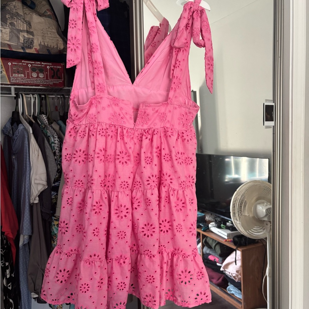 Pink Ruffle sun Dress - Picture 2 of 3